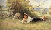 Nicolae Grigorescu Shepherdess France oil painting artist